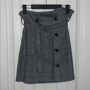 Zara Basics Plaid Skirt